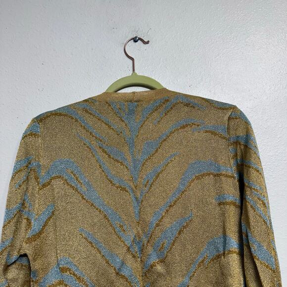 Happy Sheep Metallic Open Front Cardigan Sz L NWT - Picture 9 of 13